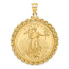 Twisted Wire Polished Screw Top Bezel with Coin