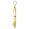 Wideband Distinguished Coin Jewelry 14k Polished Beaded and Diamond-cut 32.7mm Prong Coin Bezel Pendant