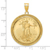 14ky Beaded Polished Prong Bezel with Coin