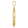 Wideband Distinguished Coin Jewelry 14k Polished and Beaded 22.0mm x 1.9mm Screw Top Coin Bezel Pendant