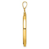 Wideband Distinguished Coin Jewelry 14k Polished and Beaded 27.0mm x 2.35mm Screw Top Coin Bezel Pendant