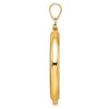 Wideband Distinguished Coin Jewelry 14k Polished and Beaded 32.7mm x 3.00mm Screw Top Coin Bezel Pendant