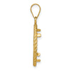 Wideband Distinguished Coin Jewelry 14k Polished and Diamond-cut with Casted Rope 16.5mm Prong Coin Bezel Pendant