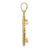 Wideband Distinguished Coin Jewelry 14k Polished and Diamond-cut with Casted Rope 18.0mm Prong Coin Bezel Pendant