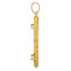 Wideband Distinguished Coin Jewelry 14k Polished and Diamond-cut with Casted Rope 32.0mm Prong Coin Bezel Pendant