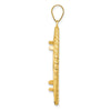 Gold Polished Heart and Rope Diamond-cut Coin Bezel Pendant