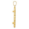 Gold Fancy Polished Diamond-cut Prong Coin Bezel Pendant