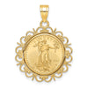 Fancy Polished Prong Bezel with Coin