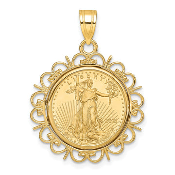 Fancy Polished Prong Bezel with Coin