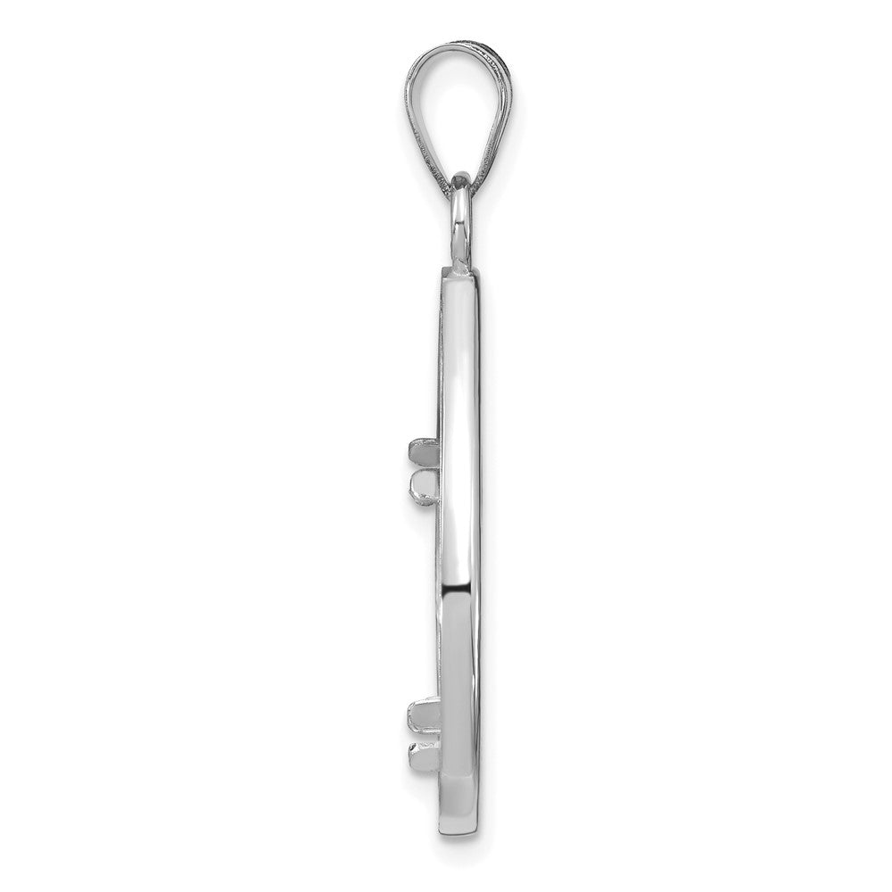 Diamond-Cut Lightweight Teardrop Prong Coin Bezel Pendant