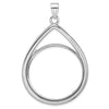 Diamond-Cut Lightweight Teardrop Prong Coin Bezel Pendant