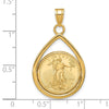 Tear Drop Polished Prong Bezel with Coin