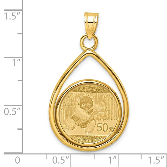 Tear Drop Polished Prong Bezel with Coin