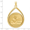 Tear Drop Polished Prong Bezel with Coin