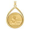 Tear Drop Polished Prong Bezel with Coin