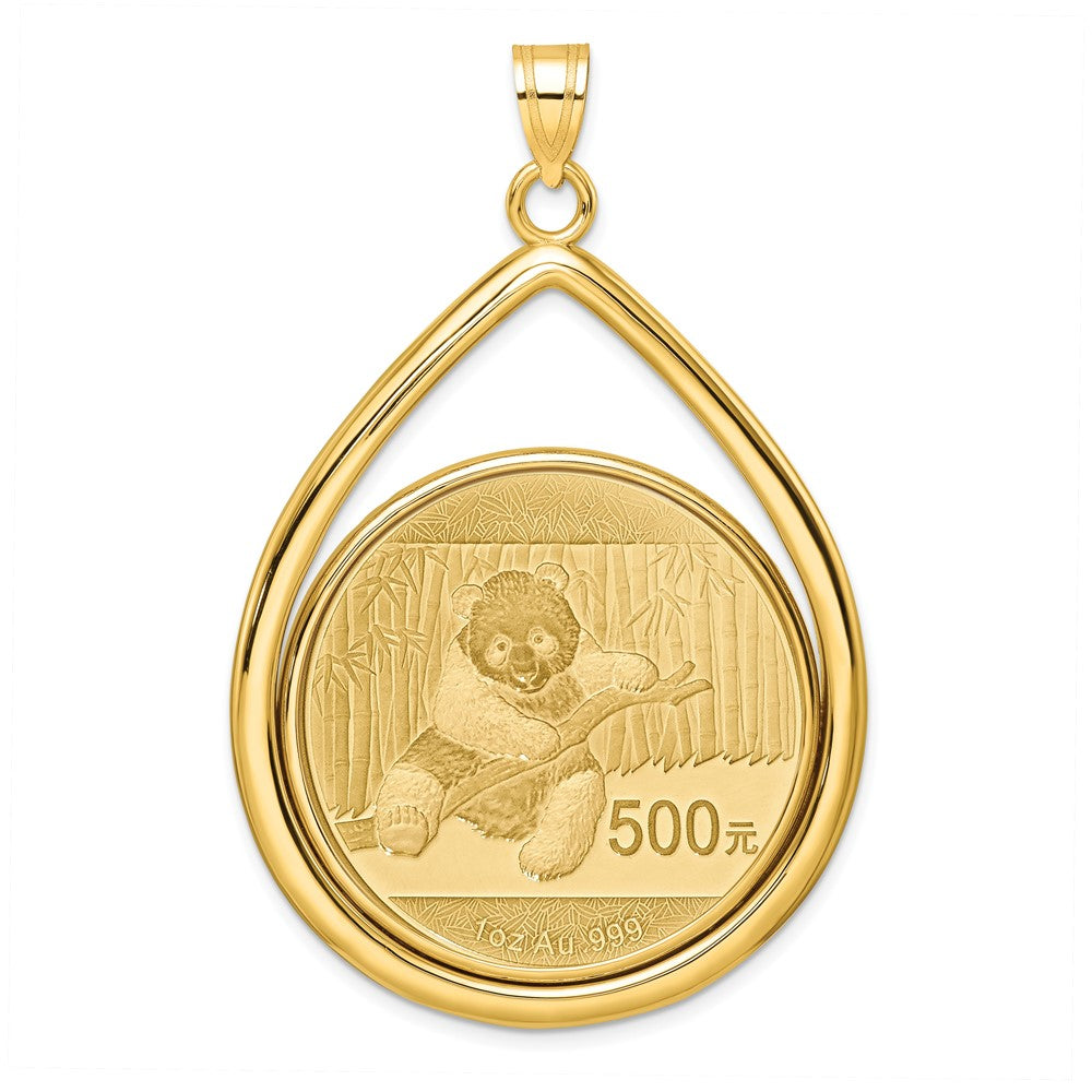 Tear Drop Polished Prong Bezel with Coin