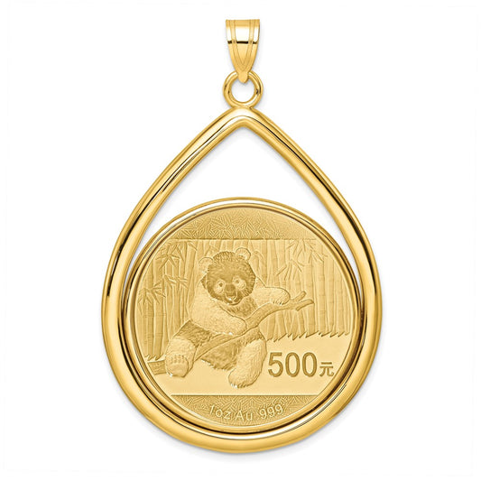 Tear Drop Polished Prong Bezel with Coin
