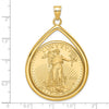 Tear Drop Polished Prong Bezel with Coin