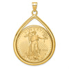 Tear Drop Polished Prong Bezel with Coin