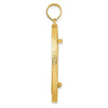 Gold Fancy Wire Polished Diamond-cut Prong Bezel Pendant
