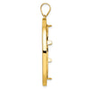 Gold Fancy Wire Polished Diamond-cut Prong Bezel Pendant