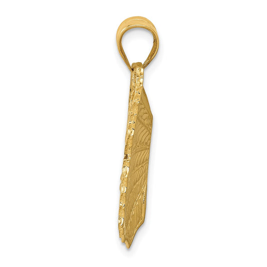 14k Large Butterfly Pendant