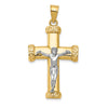 14k Two-tone Crucifix Pendant