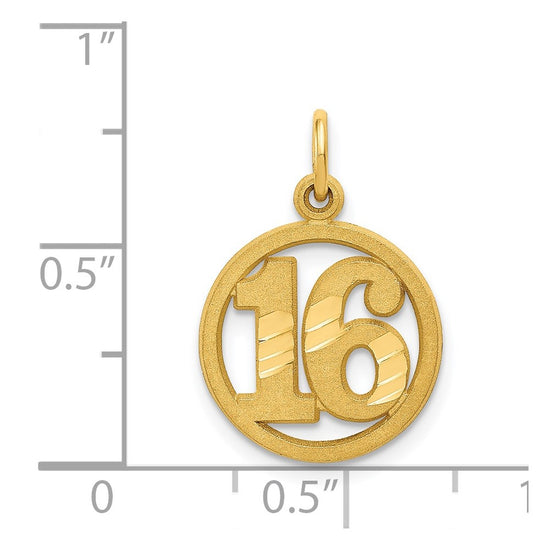 14k 16 in Circle Pendant