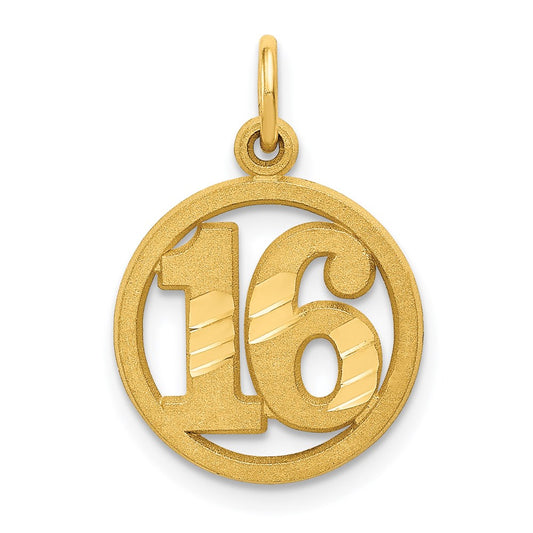 14k 16 in Circle Pendant