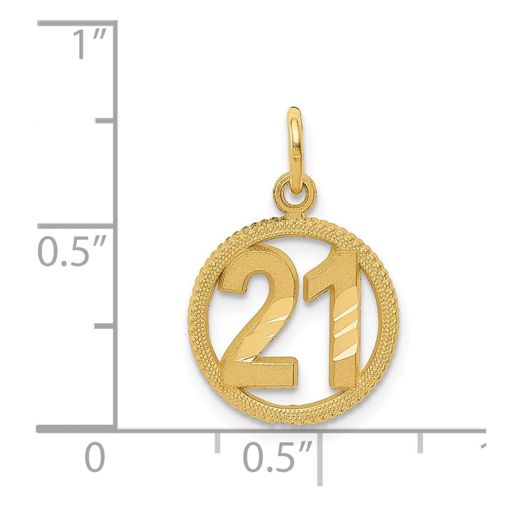 14k 21 in Circle Pendant