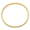 14k 3/16 Diamond-cut Concave 5.00mm Hinged Oval Bangle Bracelet