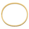 14k 3/16 Oversize Diamond-cut Concave 5.00mm Hinged Oval Bangle Bracelet