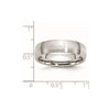 Chisel Cobalt Sterling Silver Inlay Satin 6mm Band