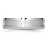 Cobalt Sterling Silver Satin and Polished Beveled Edge Band