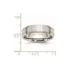 Cobalt Sterling Silver Satin and Polished Beveled Edge Band