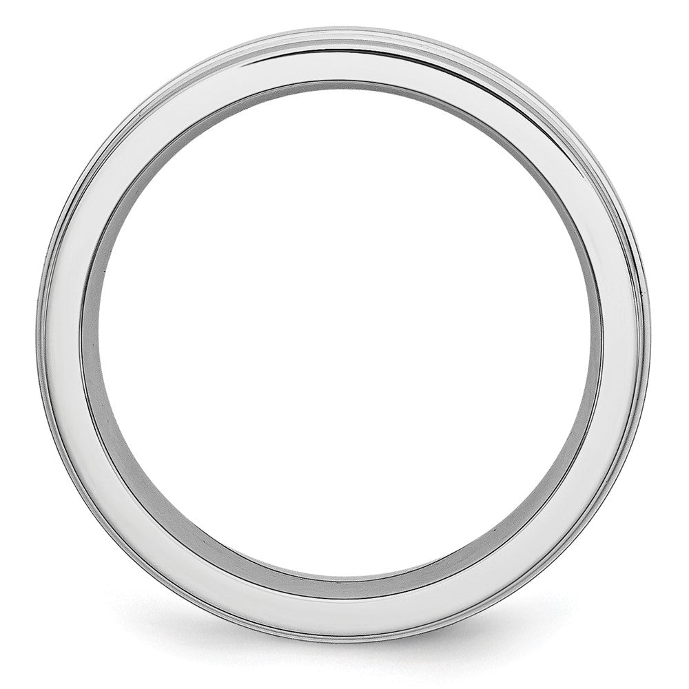 Cobalt Sterling Silver Satin Inlay Polished Band