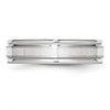 Cobalt Sterling Silver Satin Inlay Polished Band