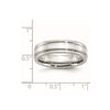 Cobalt Sterling Silver Satin Inlay Polished Band
