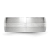 Chisel Cobalt Sterling Silver Inlay Satin 8mm Band