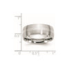 Chisel Cobalt Sterling Silver Inlay Satin 8mm Band