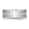 Cobalt Sterling Silver Satin and Polished Beveled Edge Band