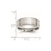 Cobalt Sterling Silver Satin and Polished Beveled Edge Band