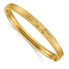Gold Diamond-Cut Concave Hinged Bangles