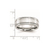 Cobalt Sterling Silver Satin Inlay Polished Band