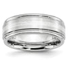 Cobalt Sterling Silver Satin Inlay Polished Band