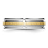Chisel Cobalt 14k Gold Inlay Satin and Polished 6mm Band