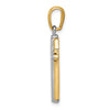 Gold Polished Beveled Framed Cross Pendant