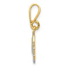 14k and White Rhodium Pick-up Truck Pendant