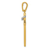 14K Two-Tone Cross with Crown of Thorns Pendant