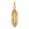 14K and White Rhodium Mezuzah with Shin Charm